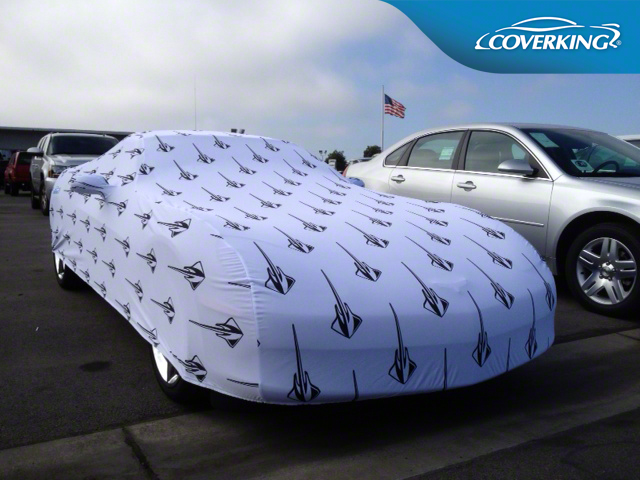 C7 Corvette Custom Printed Stingray Logo Car Cover, Signature Satin Stretch